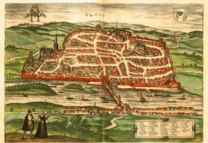 Blois door Georg and Hogenberg Franz (1535 90) Braun