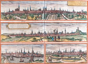 Braunschweig, Lüneburg, Bremen, Altenburg, Duitsland door Georg and Hogenberg Franz (1535 90) Braun