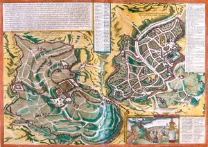 Jeruzalem, Israël door Georg and Hogenberg Franz (1535-90) Braun