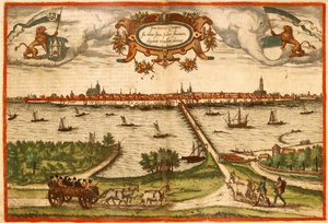 Kampan, Duitsland door Georg and Hogenberg Franz (1535 90) Braun