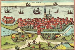 Malmo, Zweden door Georg and Hogenberg Franz (1535 90) Braun
