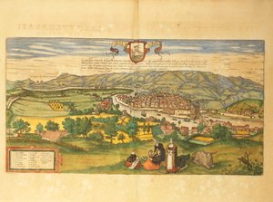 Kaart van Bilbao uit Civitates Orbis Terrarum door Georg Braun and Hogenberg Franz