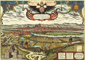 Regensburg, Duitsland door Georg and Hogenberg Franz (1535 90) Braun