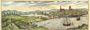 Stockholm, Zweden door Georg and Hogenberg Franz (1535 90) Braun