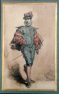 Mannelijk personage in historische kostuum