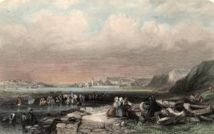 Ingang van Shields Harbour, gegraveerd door W. Finden