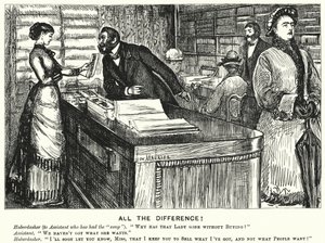 Punch cartoon: Alle Verschil! (gravure) door George (after) Du Maurier