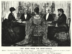 Punch cartoon: Laatste Nieuws uit de Geestenwereld (gravure)