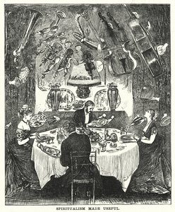 Punch cartoon: Spiritualisme nuttig gemaakt door George (after) Du Maurier