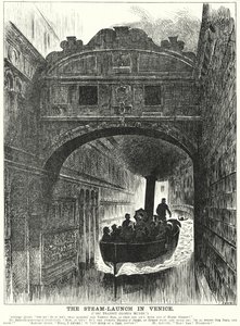 Punch cartoon: De Stoomlancering in Venetië door George (after) Du Maurier