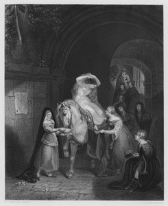 Lady Godiva, van het schilderij in de Vernon Gallery