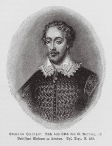 Edmund Spenser, Engels dichter (gravure)