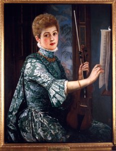 De Violist, 1886 door George Adolphus Storey