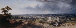 Parijs, gezien vanaf de hoogten van Montmartre, 1822