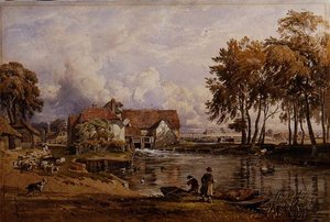 Streatley Mill: Aan de Theems door George Arthur Fripp