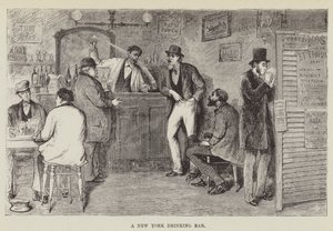 Een drinkbar in New York door George Augustus Sala