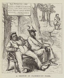 Een schets in Fairmount Park door George Augustus Sala