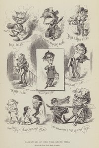Karikaturen van enkele bekende types door George Augustus Sala