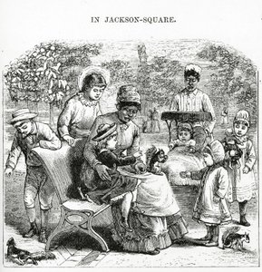 In Jackson Square, New Orleans, illustratie uit 