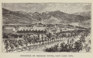Woonplaats van Brigham Young, Salt Lake City door George Augustus Sala