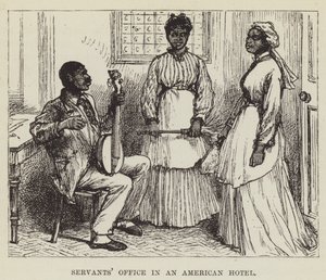 Dienstbodekantoor in een Amerikaans hotel door George Augustus Sala