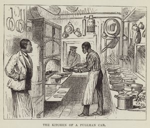 De keuken van een Pullman-wagen door George Augustus Sala
