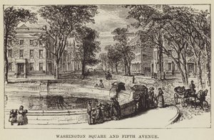 Washington Square en Fifth Avenue door George Augustus Sala