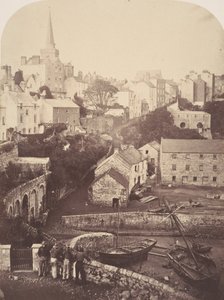 Deel van Tenby Town en haven, 1853