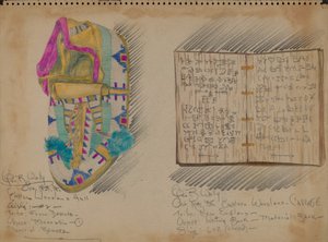 Mocassin en schrijfboek door George B. Wally