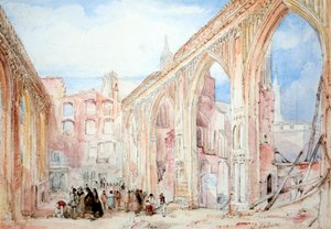 Overblijfselen van het Lagerhuis na de Brand in November 1834