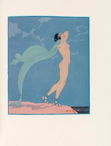 Illustratie voor Les Chansons de Bilitis De Liederen van Bilitis door Pierre Louÿs, 1922 door George Barbier