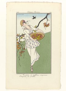 Journal des Dames et des Modes, Costumes Parisiens, 1914, No. 179 : Toilettes de taffetas door George Barbier