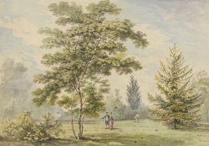 De Acaciaboom - Figuren in een Park door George Barret