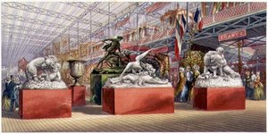 Beelden - Binnenaanzicht van de Grote Tentoonstelling door George Baxter