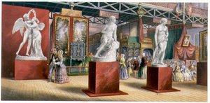 Beelden - Interieur van de Grote Tentoonstelling door George Baxter