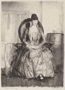 Dame met een Waaier door George Bellows