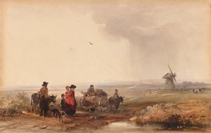 Zigeunerkamp, Nederland, 1800s door George Bryant Campion
