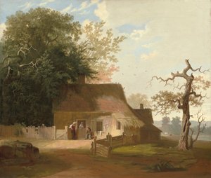 Landschap Cottage door George Caleb Bingham