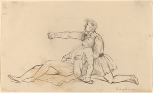 De dood van generaal Warren door George Caleb Bingham