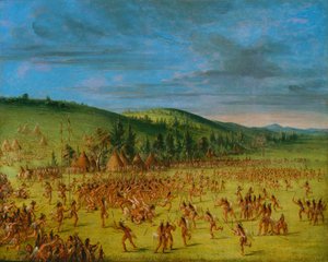 Balspel van de Choctaw - bal omhoog