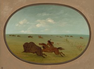 Buffeljacht, Sioux-indianen, Boven-Missouri, 1861-1869
