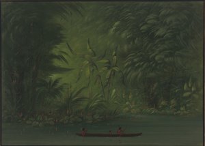 Ingang naar een Lagune, Oever van de Amazone door George Catlin