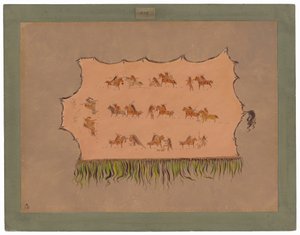 Facsimile van het gewaad van Chief Four Men - Mandan door George Catlin