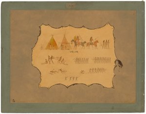 Facsimile van een Cheyenne Mantel door George Catlin
