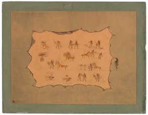 Facsimile van de mantel van Mah-to-toh-pa - Mandan door George Catlin