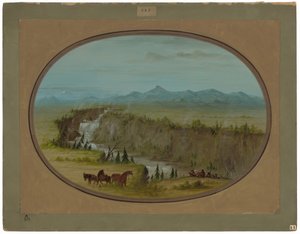 Watervallen van de Snake River door George Catlin