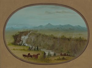 Watervallen van de Snake River, 1855-1869 door George Catlin