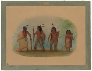 Vier Apache Indianen