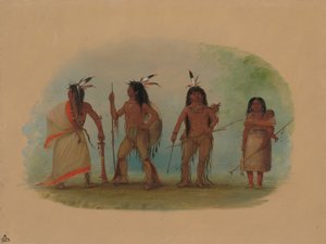 Vier Apachee-indianen, 1855-1869