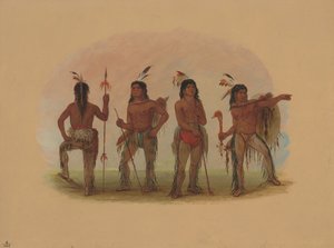 Vier Navaho-krijgers